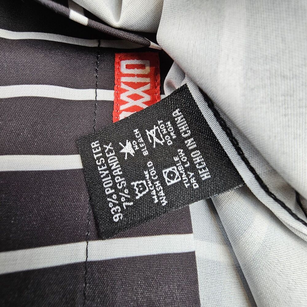 Dixxon Flannel Fast Lane Men's Medium Black White Striped Button Up Shirt - Picture 6 of 10
